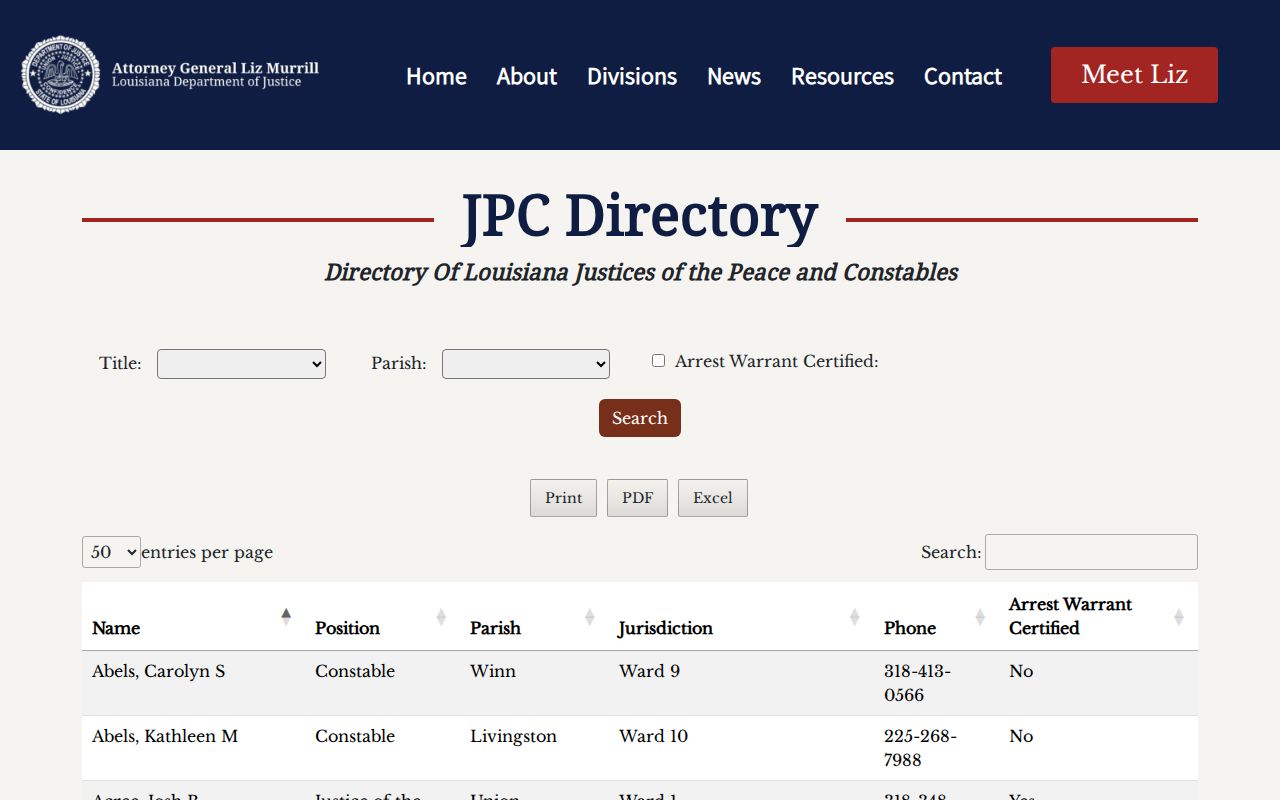 Cameron Parish court docket lower-court routing through the Louisiana Justice Court directory